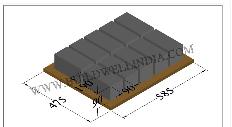 Fly Ash Brick 190 × 90 × 90 mm