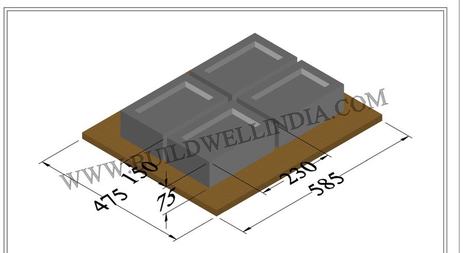 Fly Ash Brick 230 × 150 × 75 mm