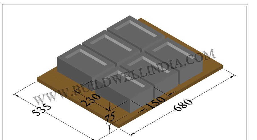 Fly Ash Brick 230 × 150 × 75 mm on pallet