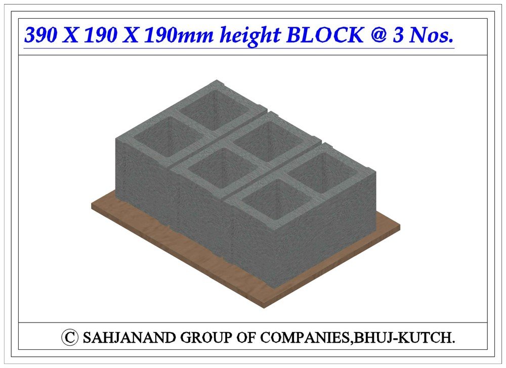 Solid Block 390 × 190 × 190 mm