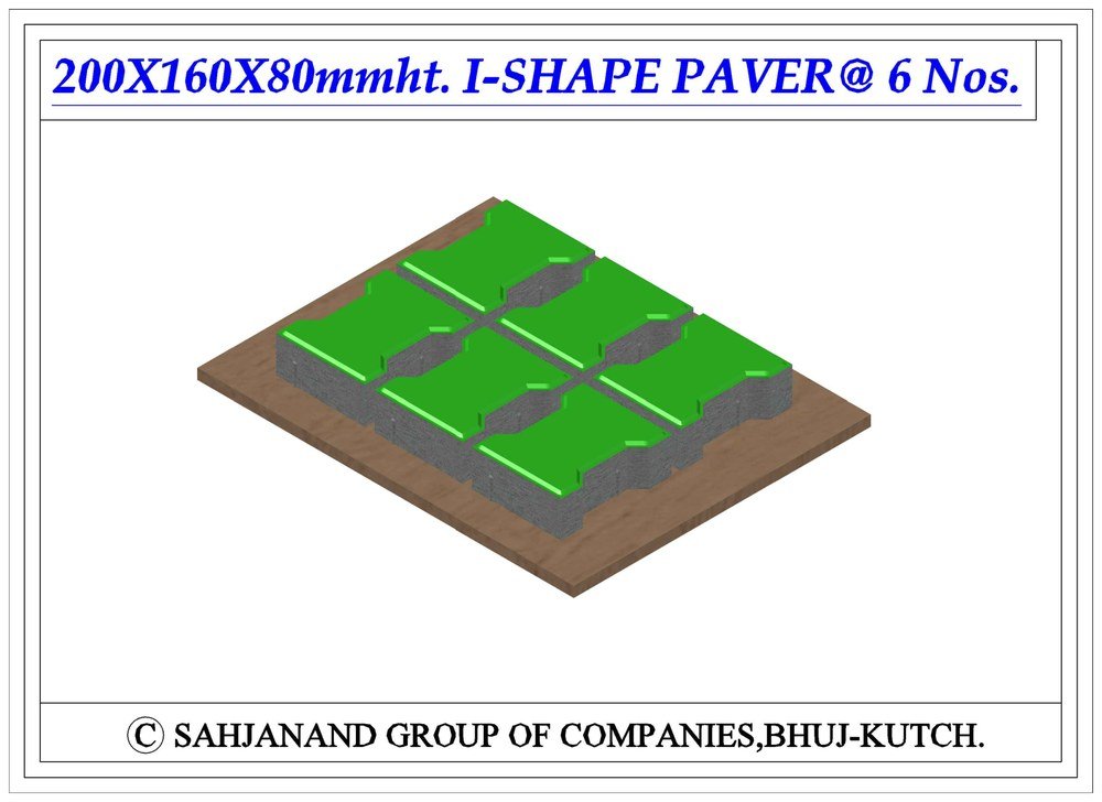 I-Shape Paver 200 × 160 × 80 mm