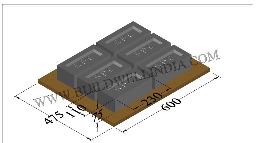 Fly Ash Brick 230 × 110 × 75 mm on pallet