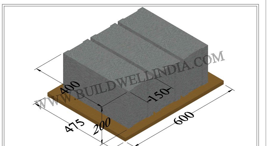 Solid Block 400 × 150 × 200 mm