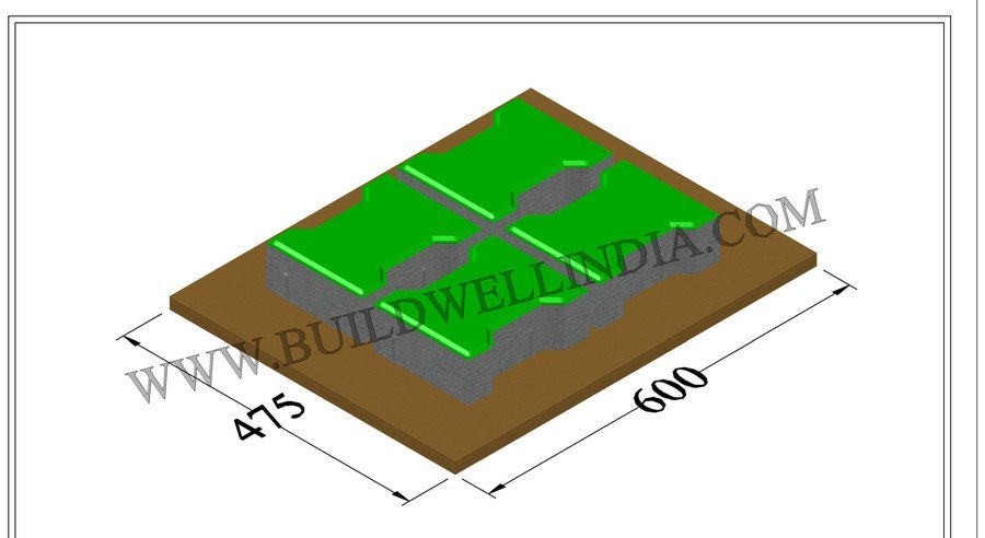 I-Shape Paver 200 × 165 × 80 mm