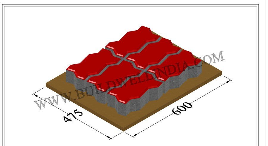Zig-Zag Uni-Paver 225 × 112.5 × 80 mm