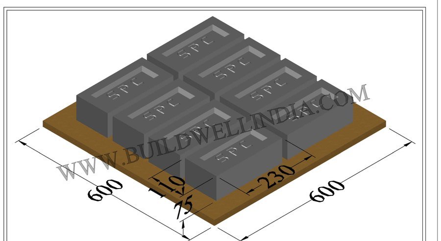 Fly Ash Brick 230 × 110 × 75 mm on pallet