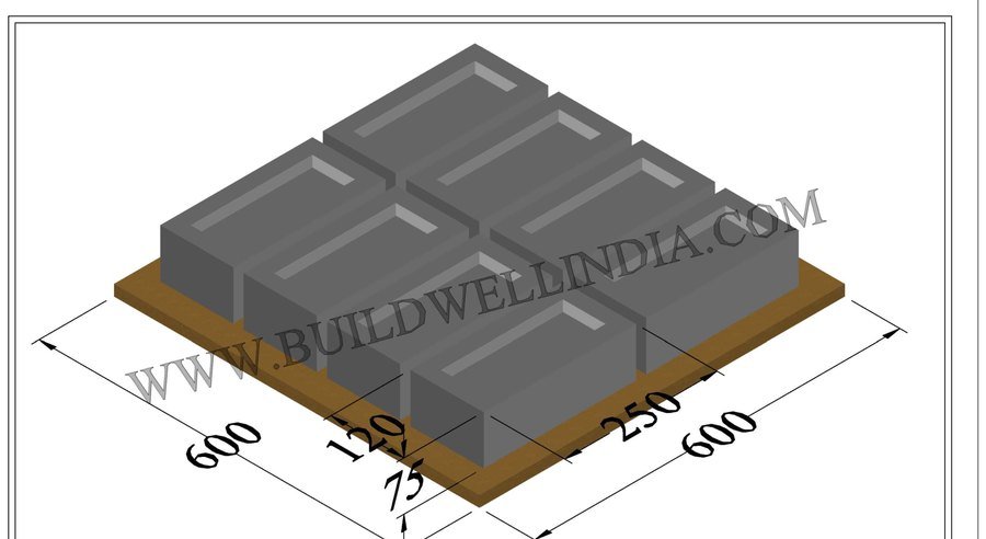 Fly Ash Brick 250 × 120 × 75 mm on pallet