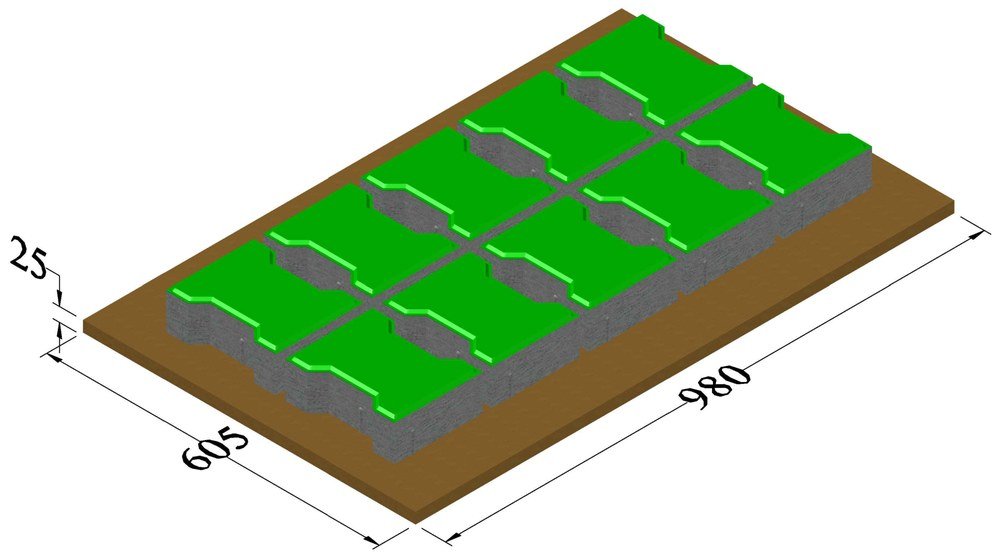 I-Shape Paver 200 × 165 mm