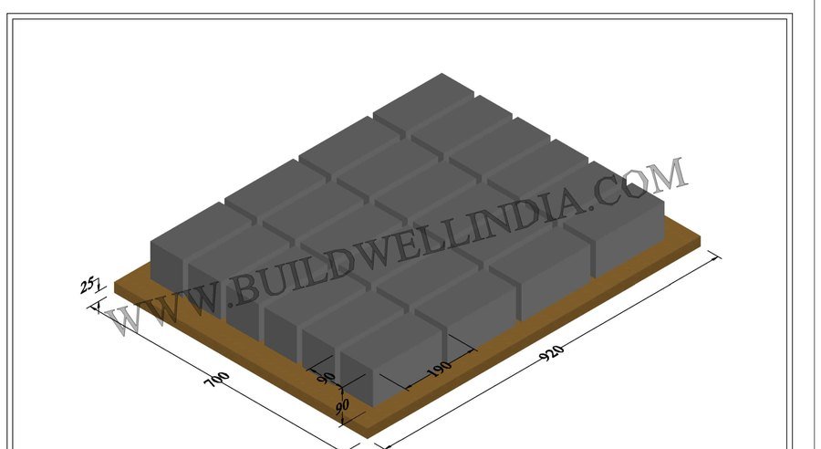 Fly Ash Brick 190 × 90 × 90 mm on pallet